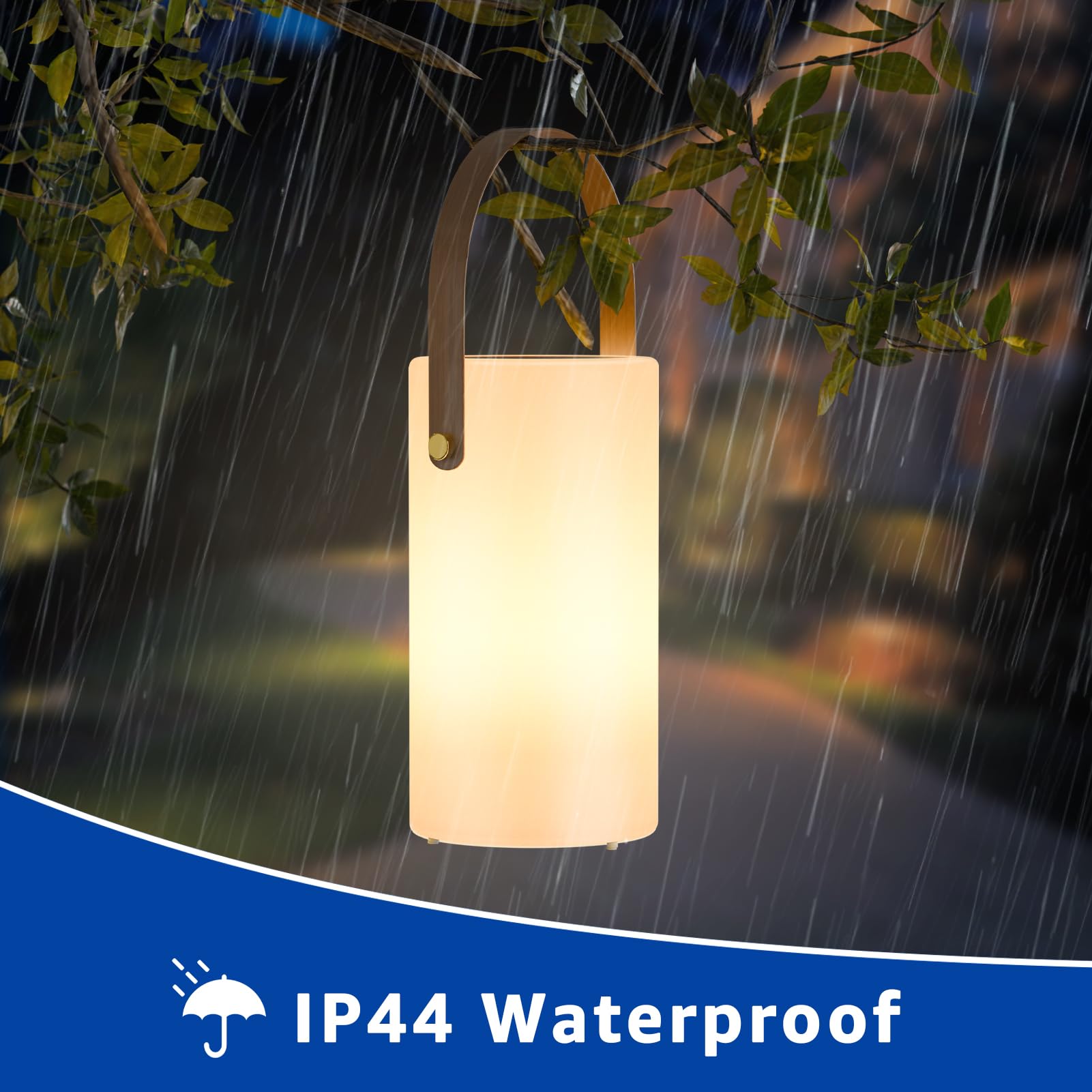 Uuffoo remote-controlled LED lantern for easy brightness and color adjustments.