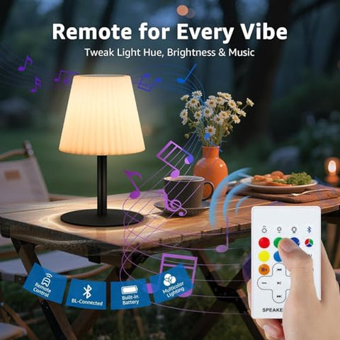 UUFFOO Shower Lamp in a bedroom as ambient night lighting with audio