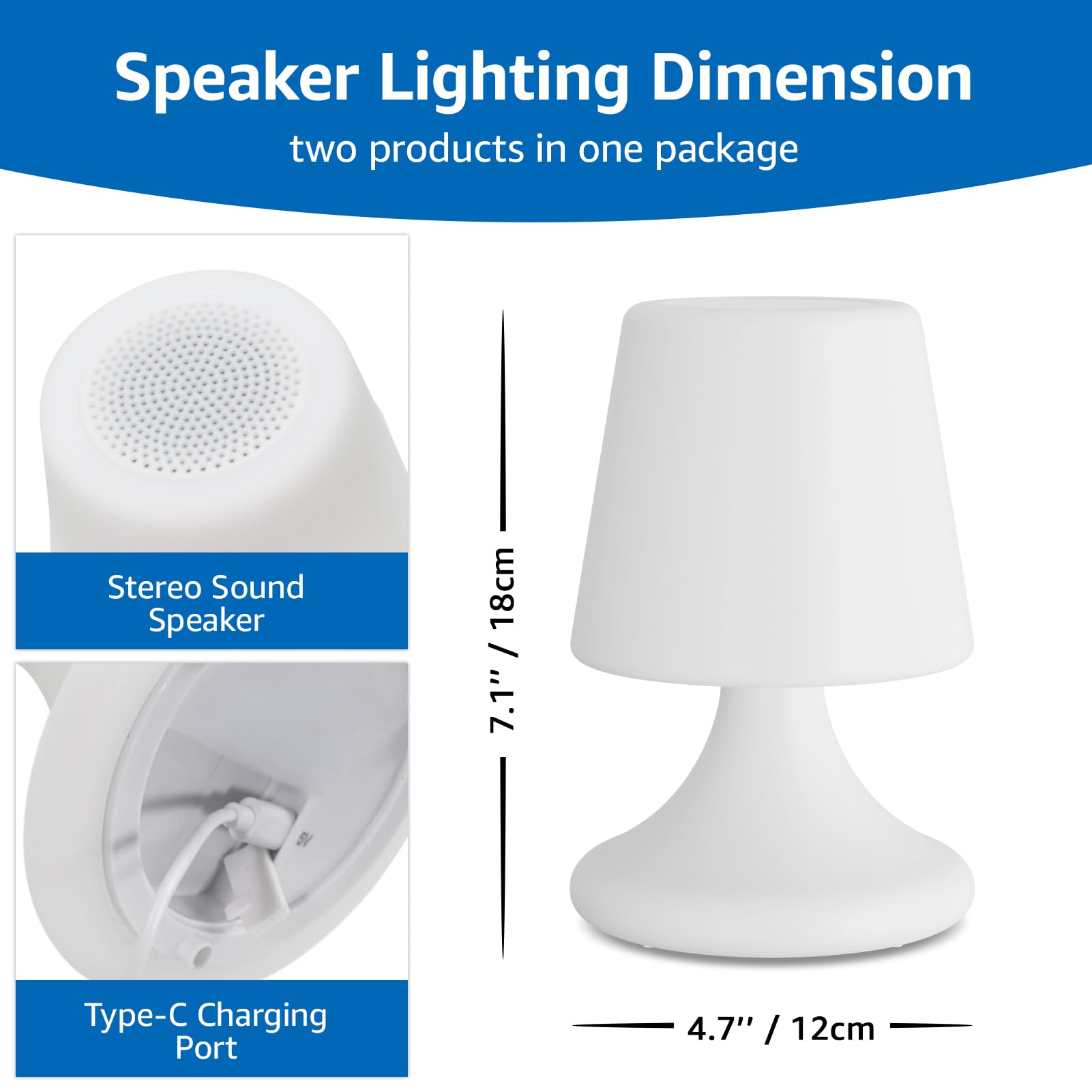 uuffoo shower lamp with integrated speaker for bathroom mood and music