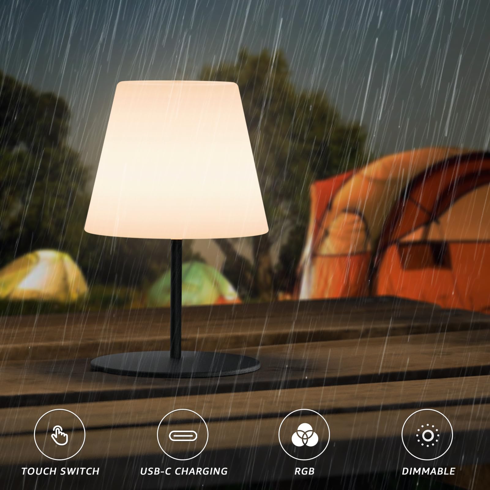 uuffoo two-pole height adjustable lamp black—customizable height for desks or bedside.