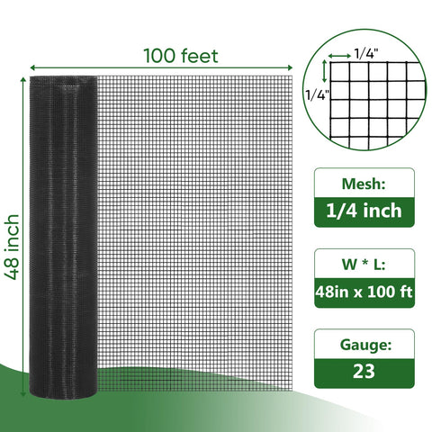 UULID black vinyl-coated welded wire mesh roll provides rust resistance for outdoor fencing.