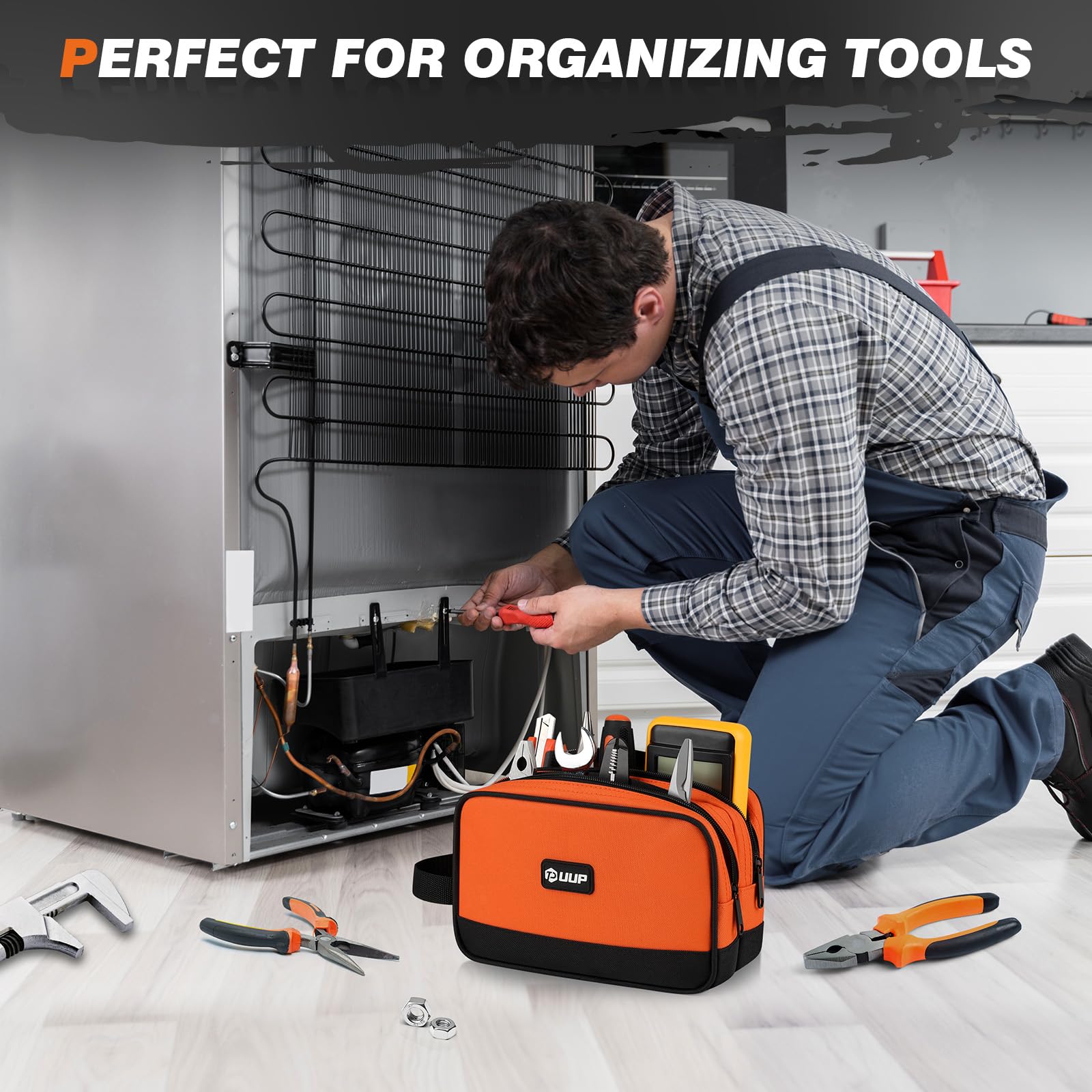 UUP compact tote fits inside larger tool boxes or backpacks for home use.