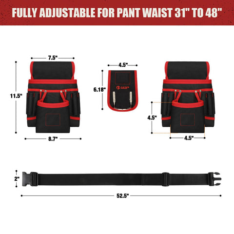 UUP detachable pockets configuration for customizable tool setups.