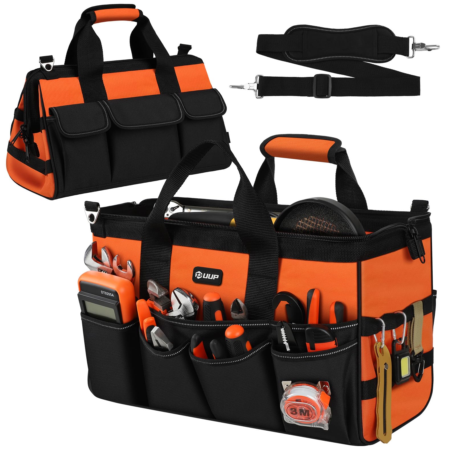 UUP heavy-duty tool bag with an 18-inch main compartment offers ample storage and quick access.