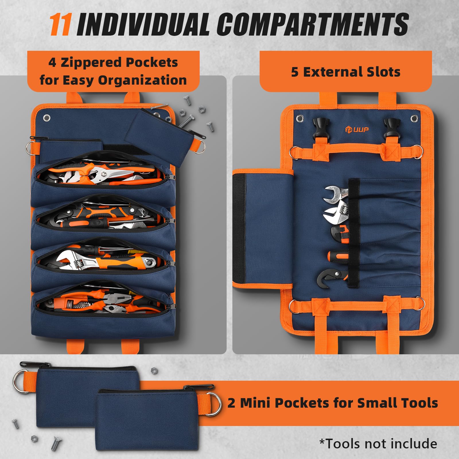UUP Tool Bag Roll Up rolled-up compact design for easy transport.