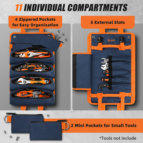 UUP Tool Bag Roll Up rolled-up compact design for easy transport.