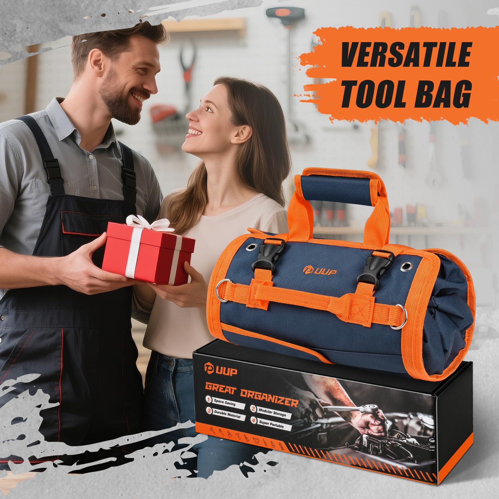 UUP Tool Bag Roll Up exterior pockets for fast tool access.