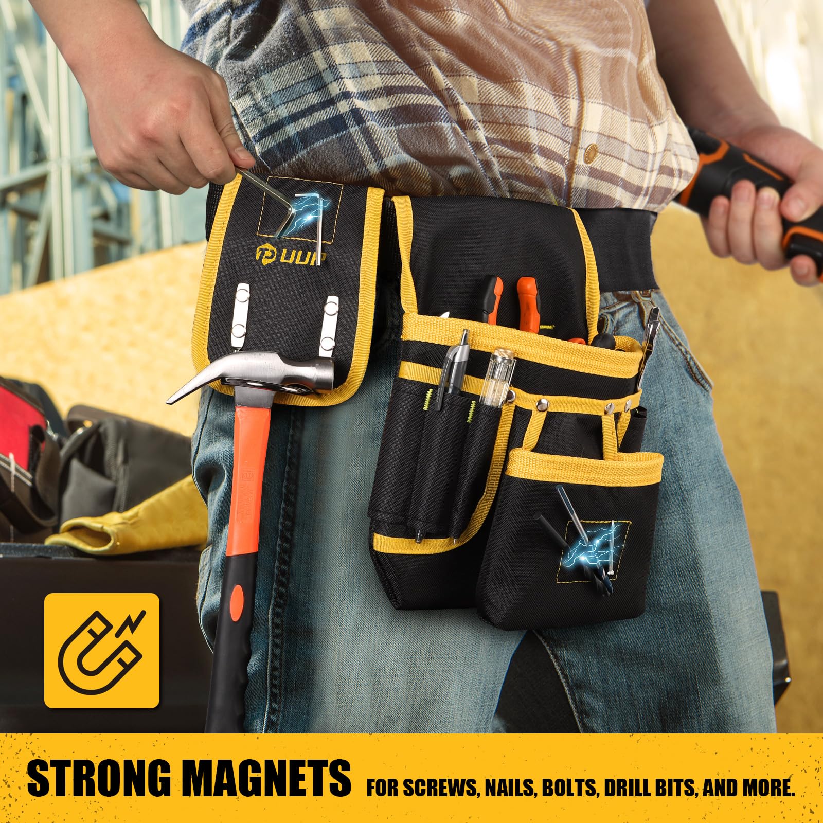 UUP tool pouch interior shows organized pockets and magnet zones
