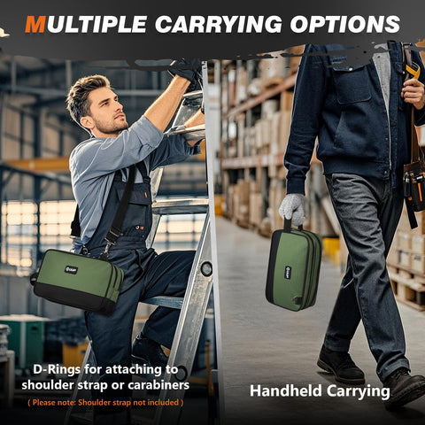 UUP top handle and D-rings support secure carrying or strap use.