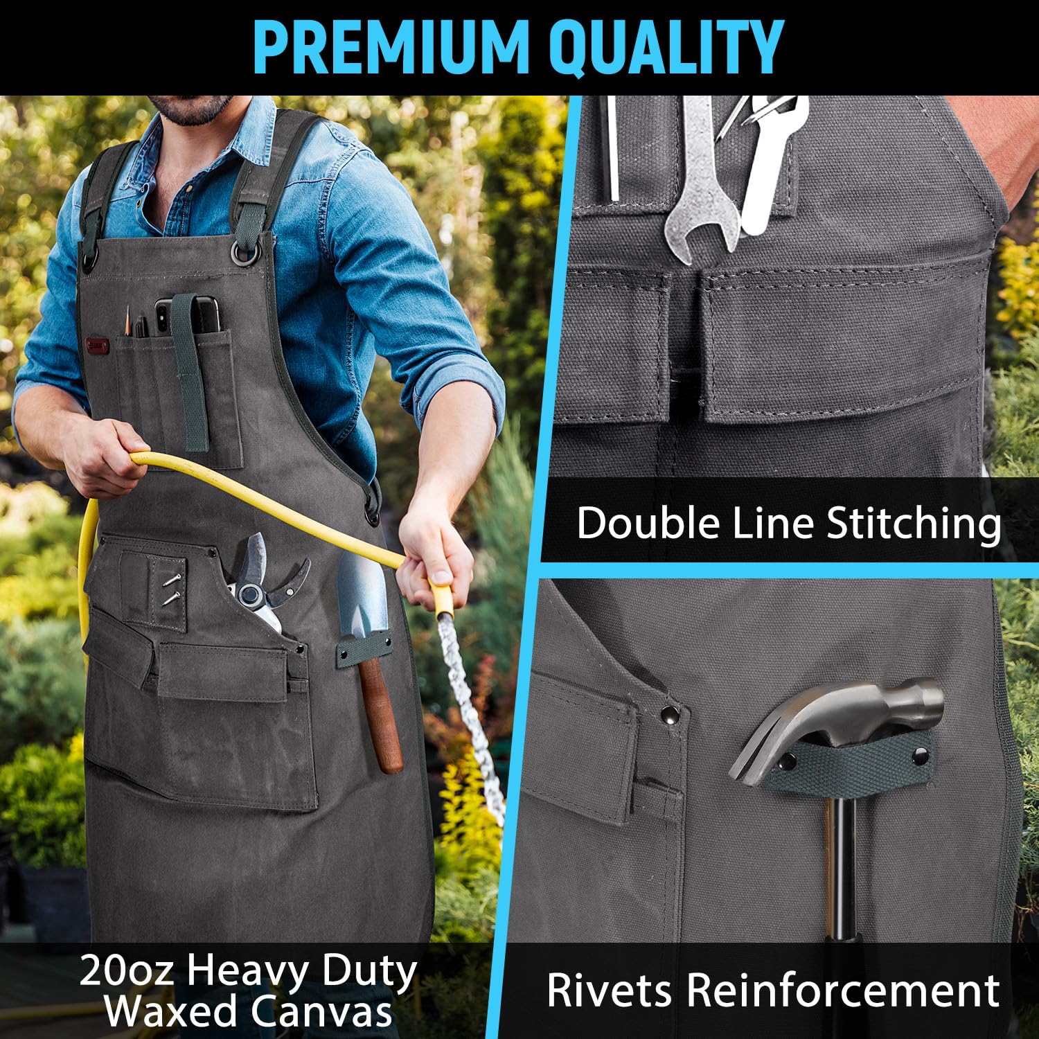 UUP apron cross-back straps for comfortable wear