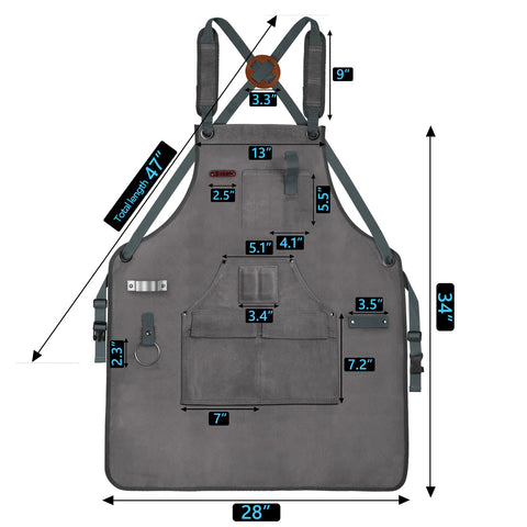UUP apron water-resistant waxed canvas for workshop wear
