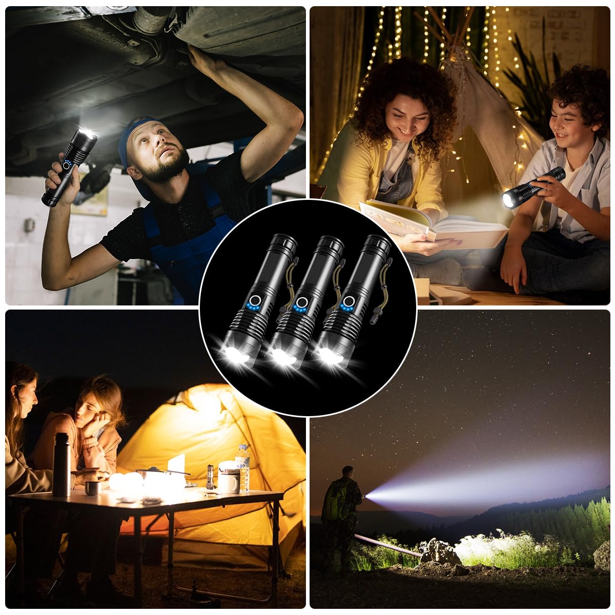 UUYEE flashlights in home and outdoor use for emergencies