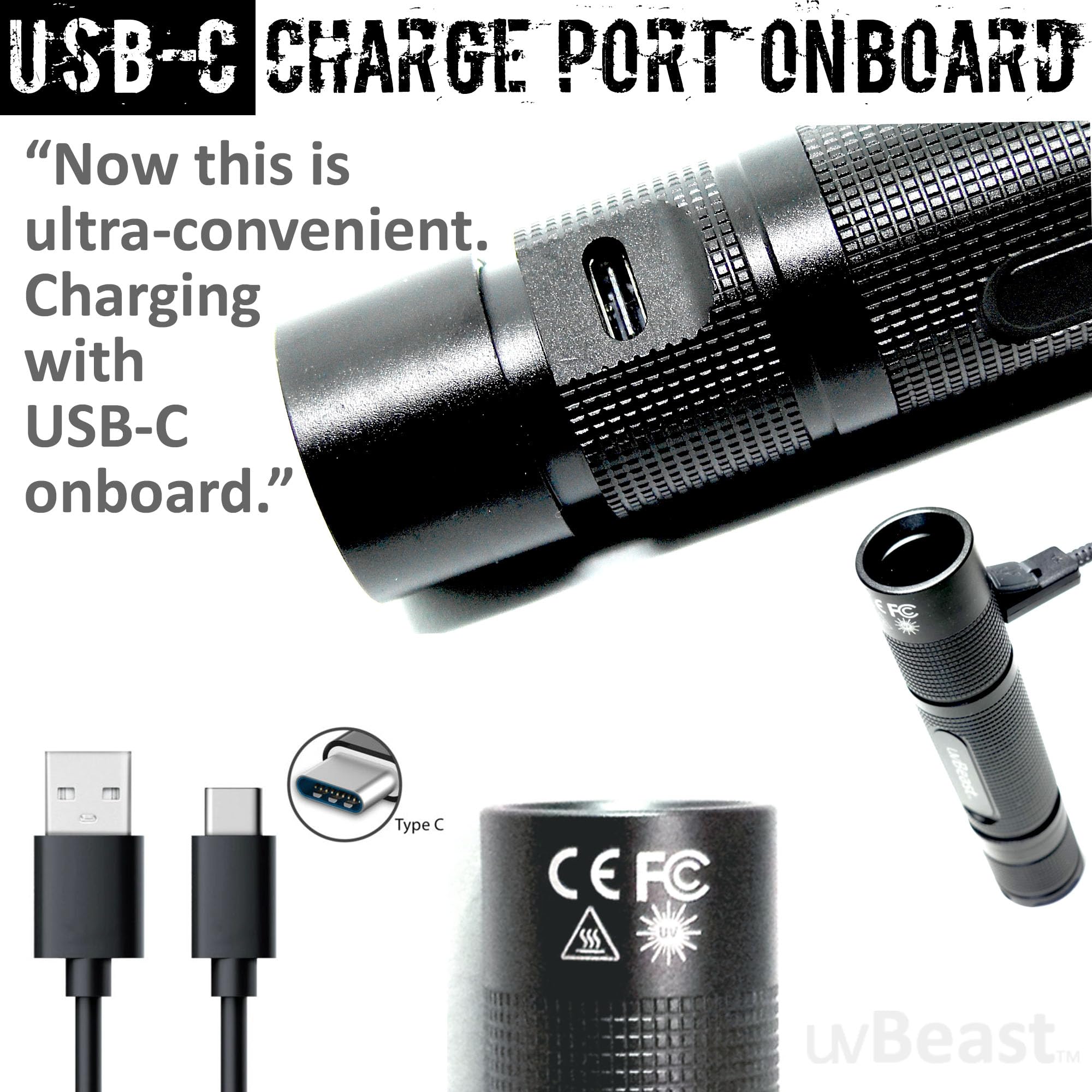 uvBeast New V3 Mini high-power LED boosts UV intensity for detailed fluorescence checks.