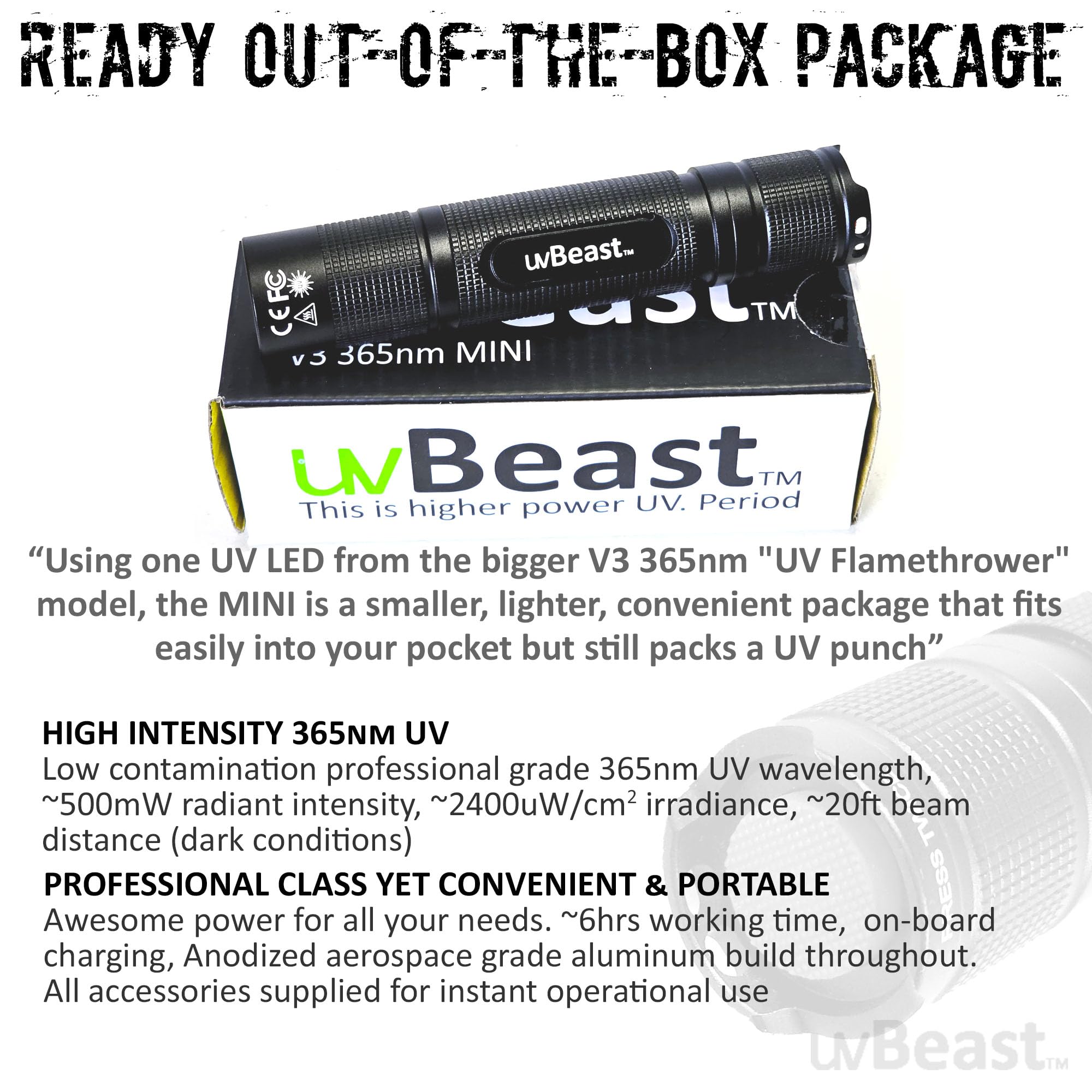uvBeast New V3 Mini user-centered design prioritizes portability and reliability.