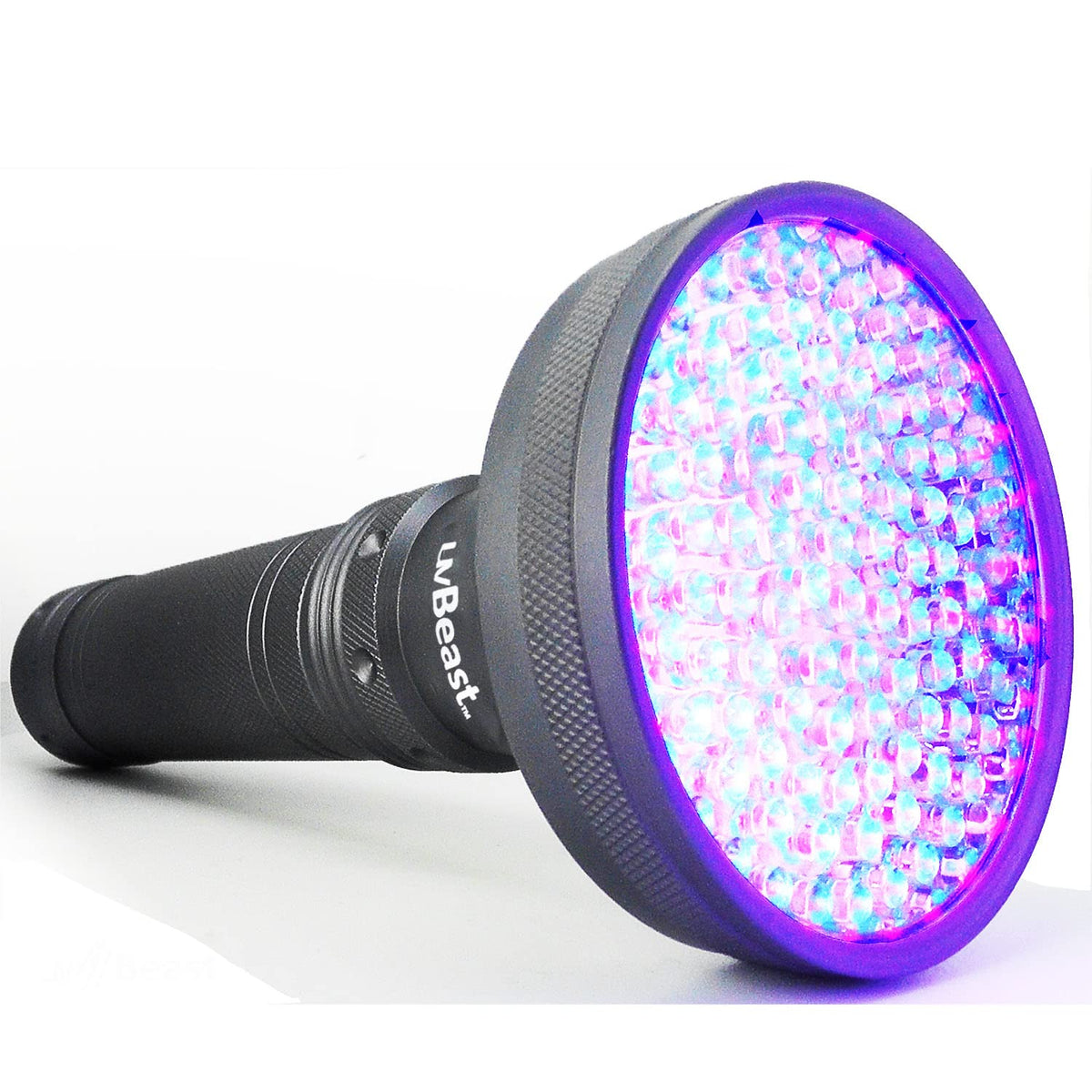 uvBeast V2 black light flashlight beam for fluorescence checks.