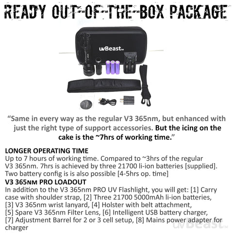 uvBeast V3 365nm PRO compact design supports professional-grade UV tasks