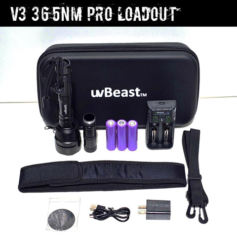 uvBeast V3 365nm PRO holster for quick access on site