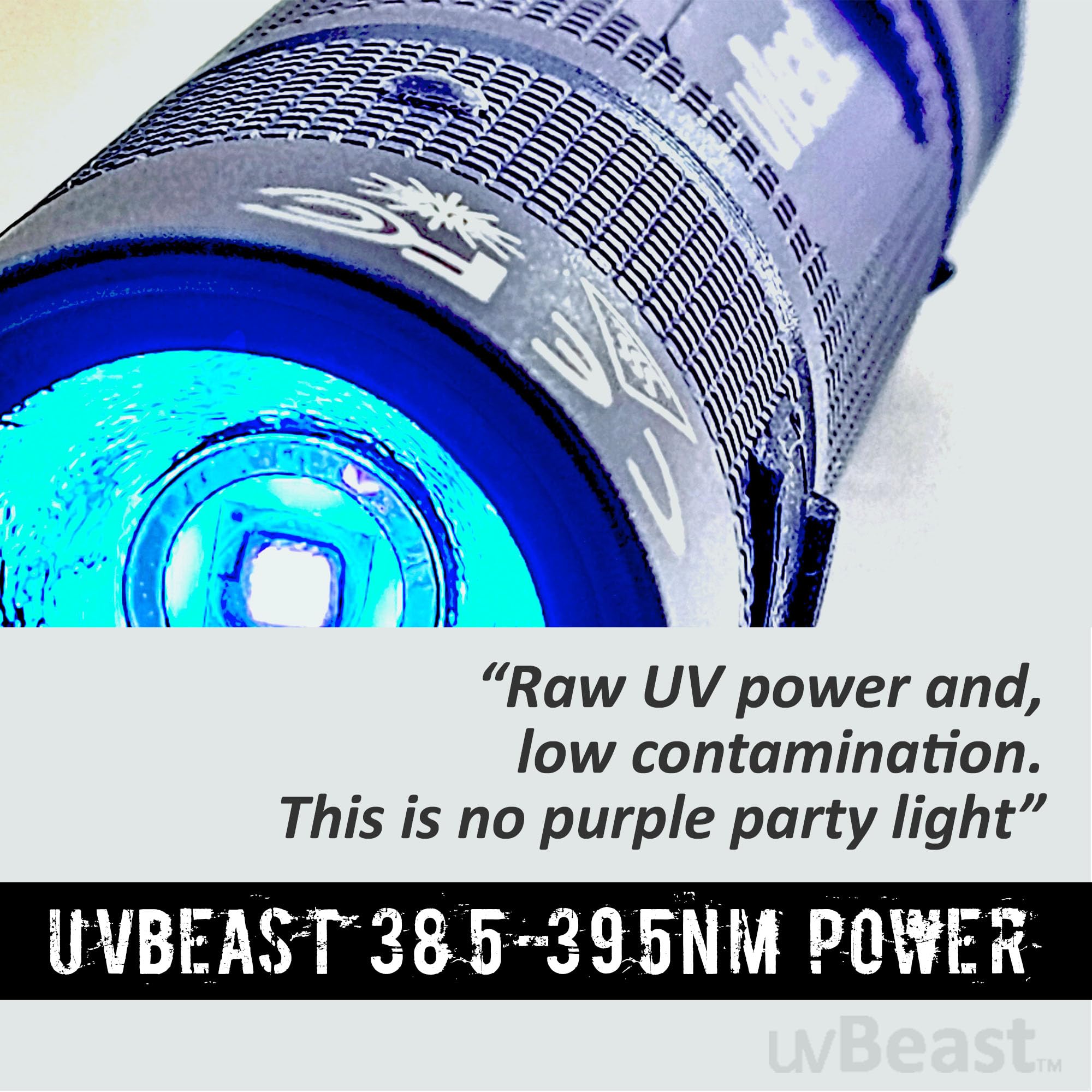 uvBeast V3 Mini low-contamination beam delivers clearer UV results with minimal visible light
