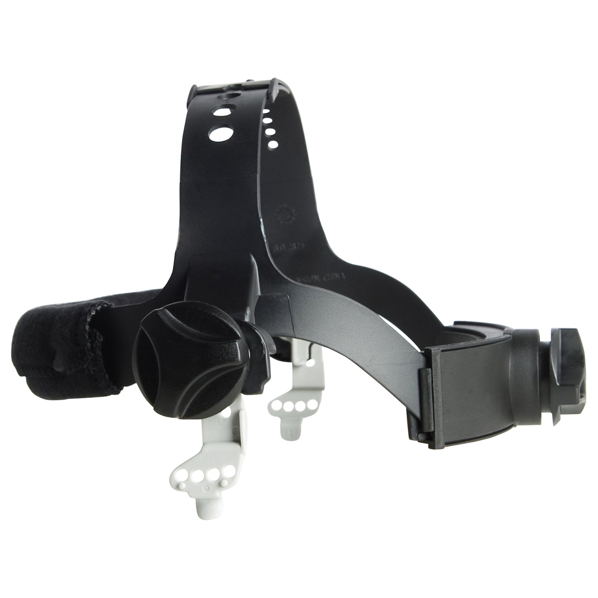 Uvex Bionic shield showing extended top coverage for protection
