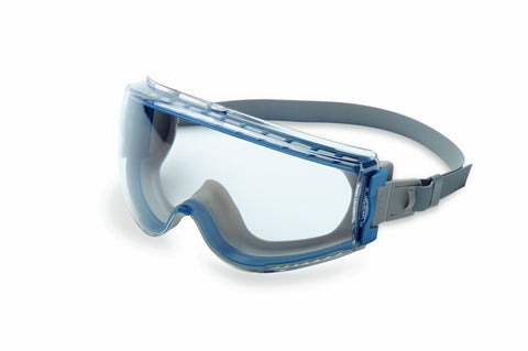Uvex Stealth safety goggles with teal and gray body for a comfortable seal.