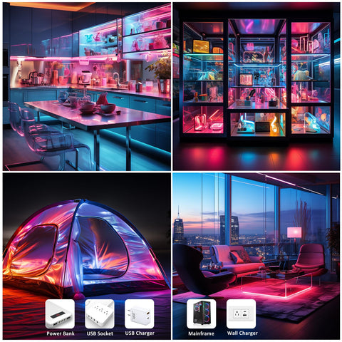 UVTaoYuan LED COB strip lights remote control enabling easy color and brightness adjustments