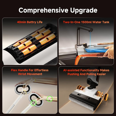 Uwant D100 all-in-one mop-vacuum for versatile floor care.