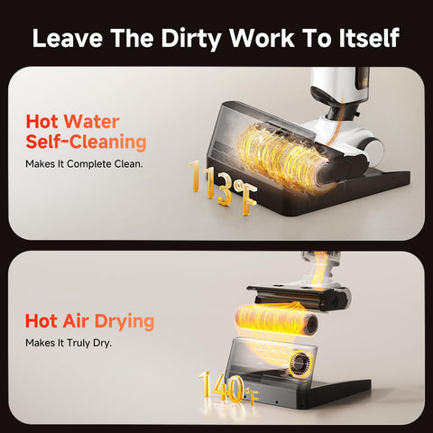 Uwant D100 self-cleaning with hot air drying ready for next use.