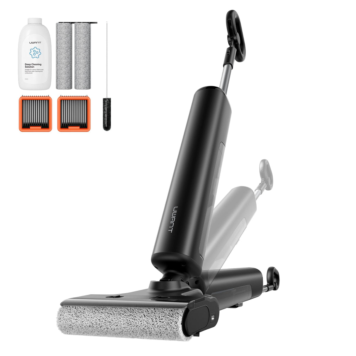 UWANT wet dry vacuum cleaner front view for easy storage and quick cleaning