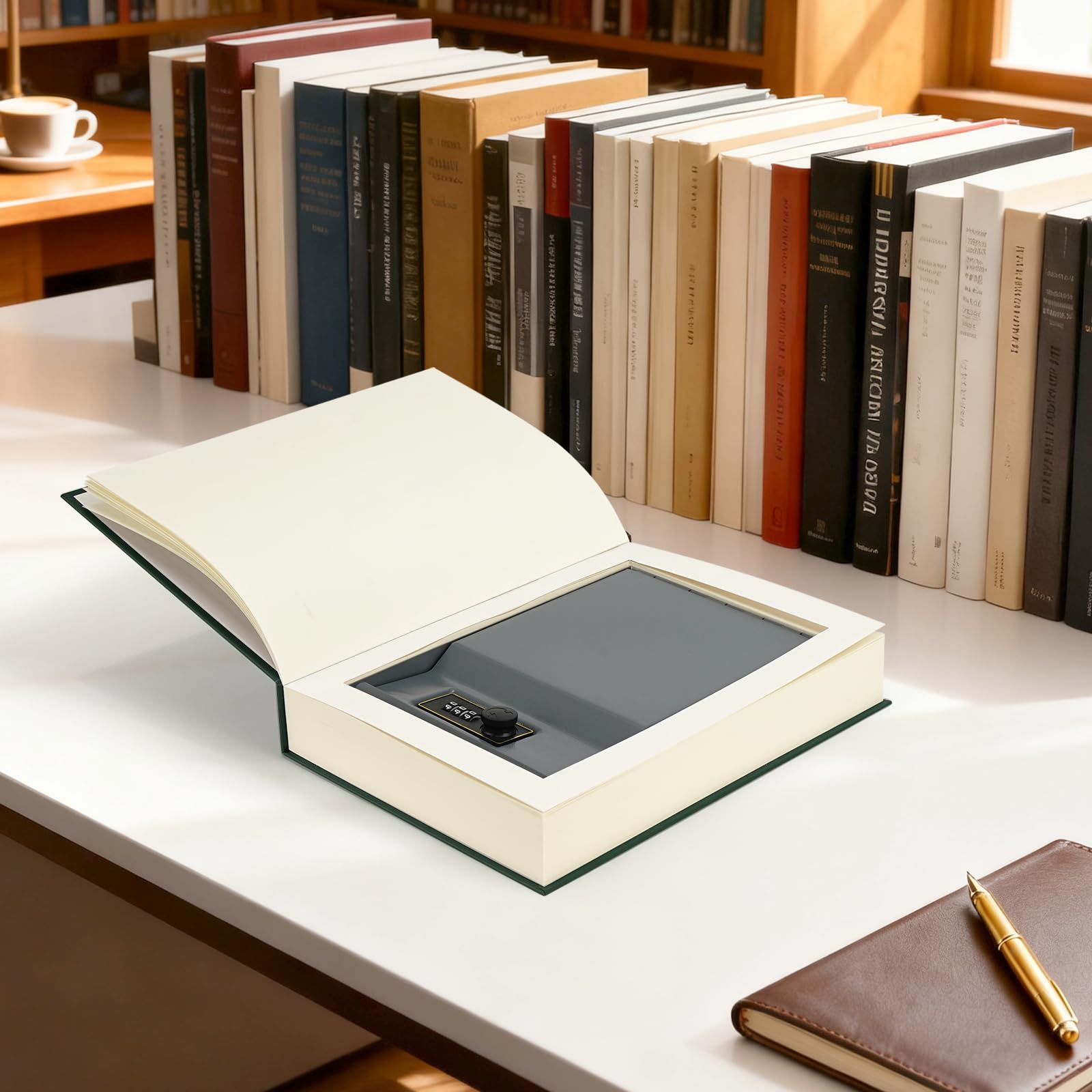 UWILLION large book safe paper edge detail showing lifelike book aesthetics