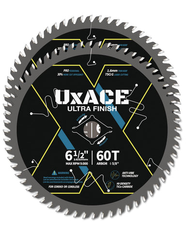UXACE 60T blade full view for precise cutting on plywood and boards