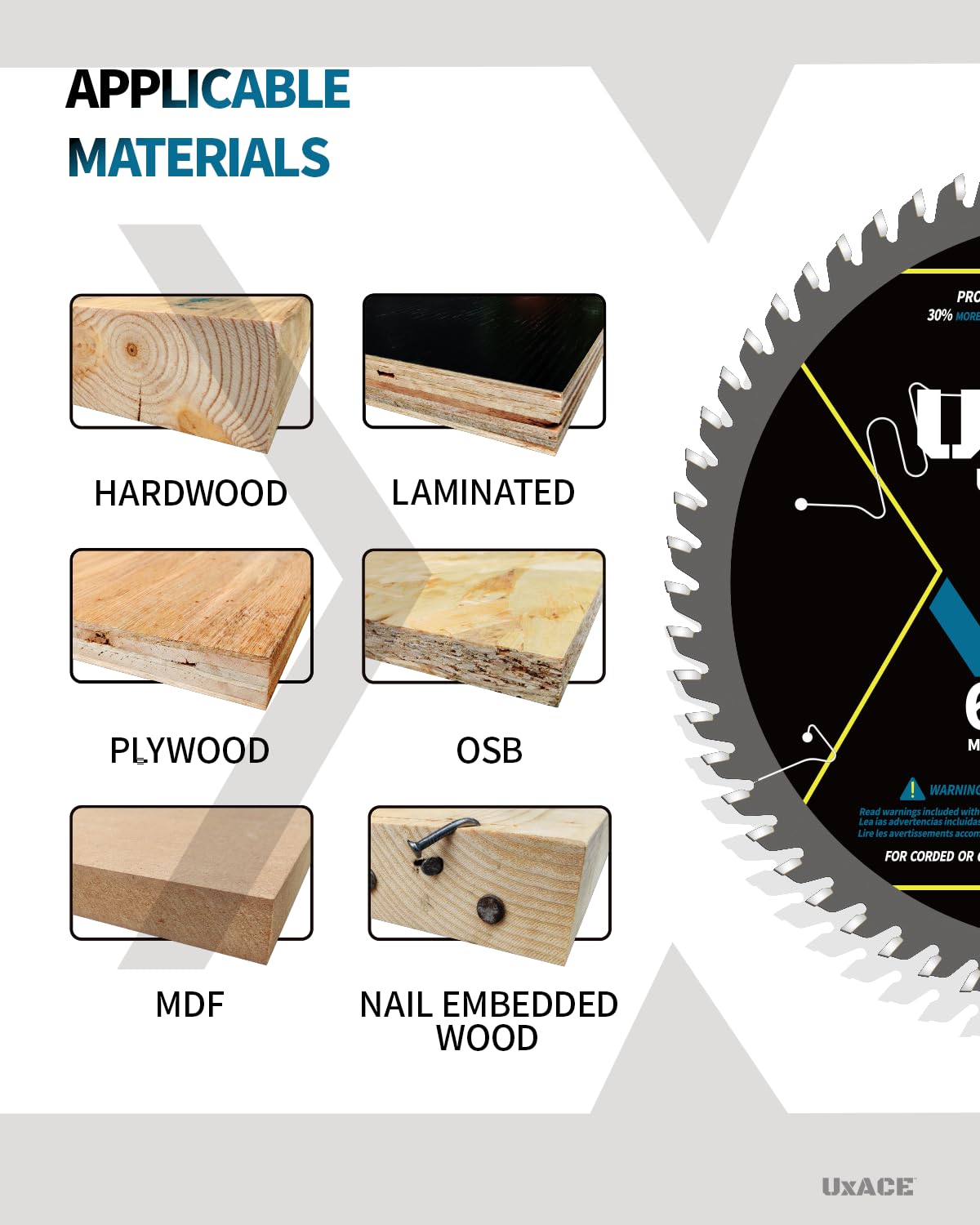 UXACE two-pack packaging highlighting value and ready-to-use blades