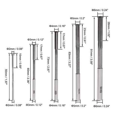 uxcell chucking reamer set 3mm: smooth finish on metal workpieces.