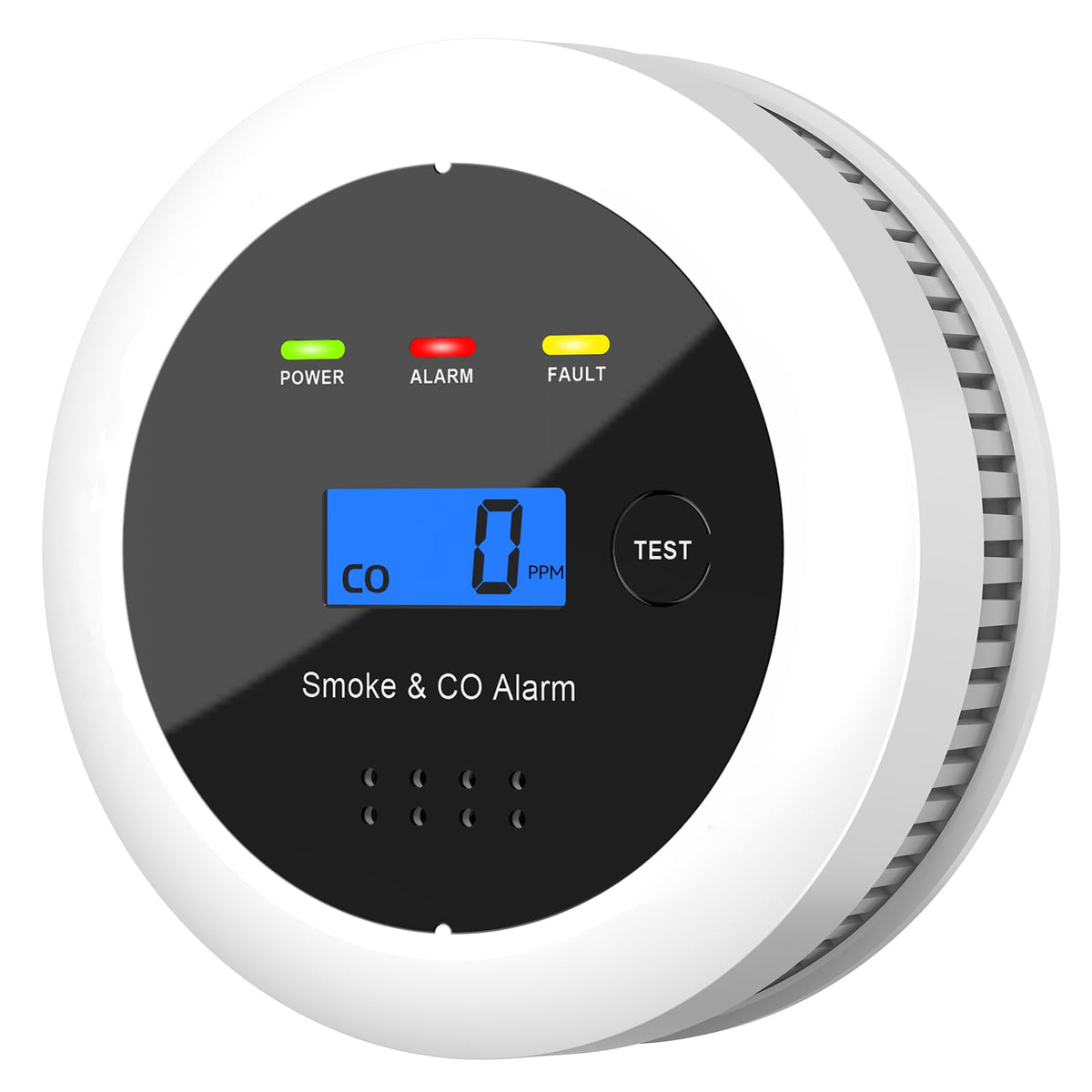 Front view of UxmCruxial 2-in-1 detector for quick safety at a glance