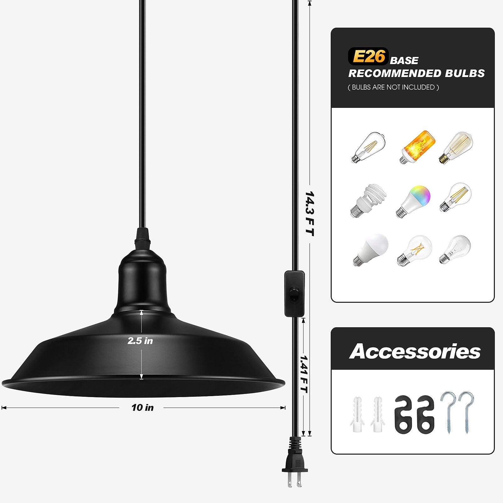 Uxtrodecor kitchen island light plug-in offers versatile, easy setup.