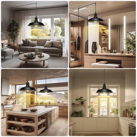 Uxtrodecor modern black pendant illuminates living areas with understated style.