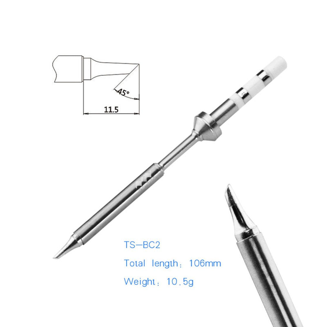 UY CHAN TS101 BC2 solder tip attachment enables finer soldering work.