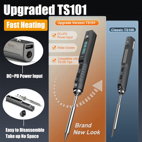 UY CHAN TS101 boost heating function provides rapid heat for quick component work.