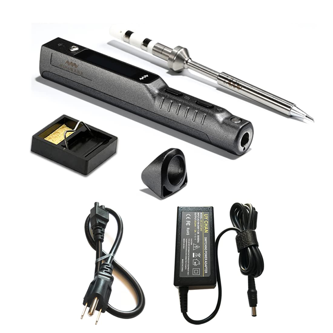 UY CHAN TS101 USB-C cable included for convenient setup and charging.