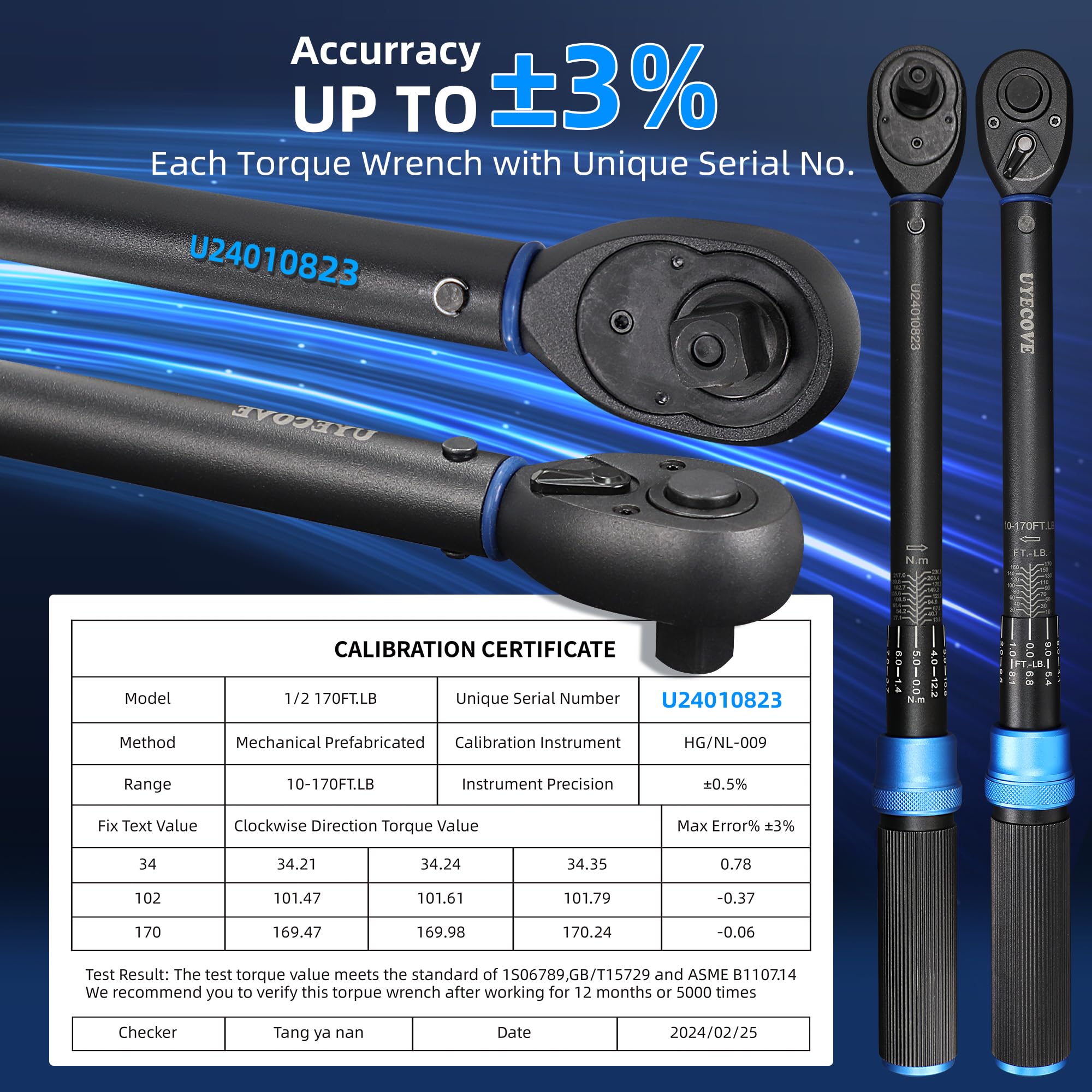 UYECOVE aluminum handle provides a comfortable grip and long-lasting durability.