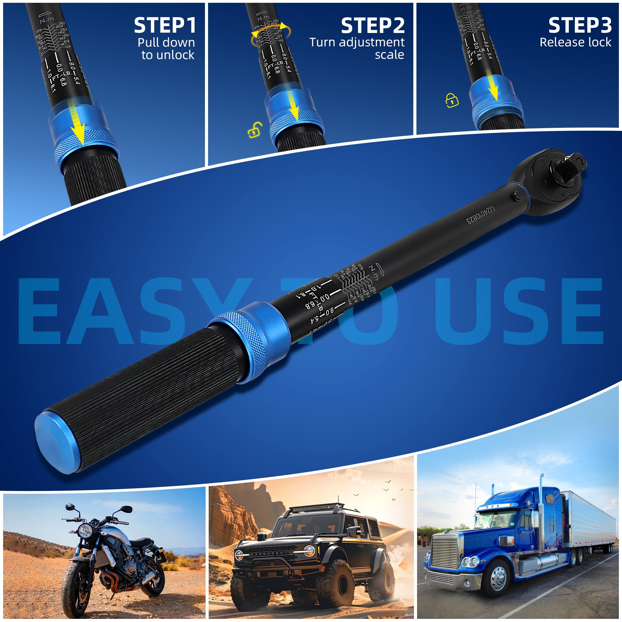 UYECOVE lock/unlock adjustment feature ensures stable torque values between uses.