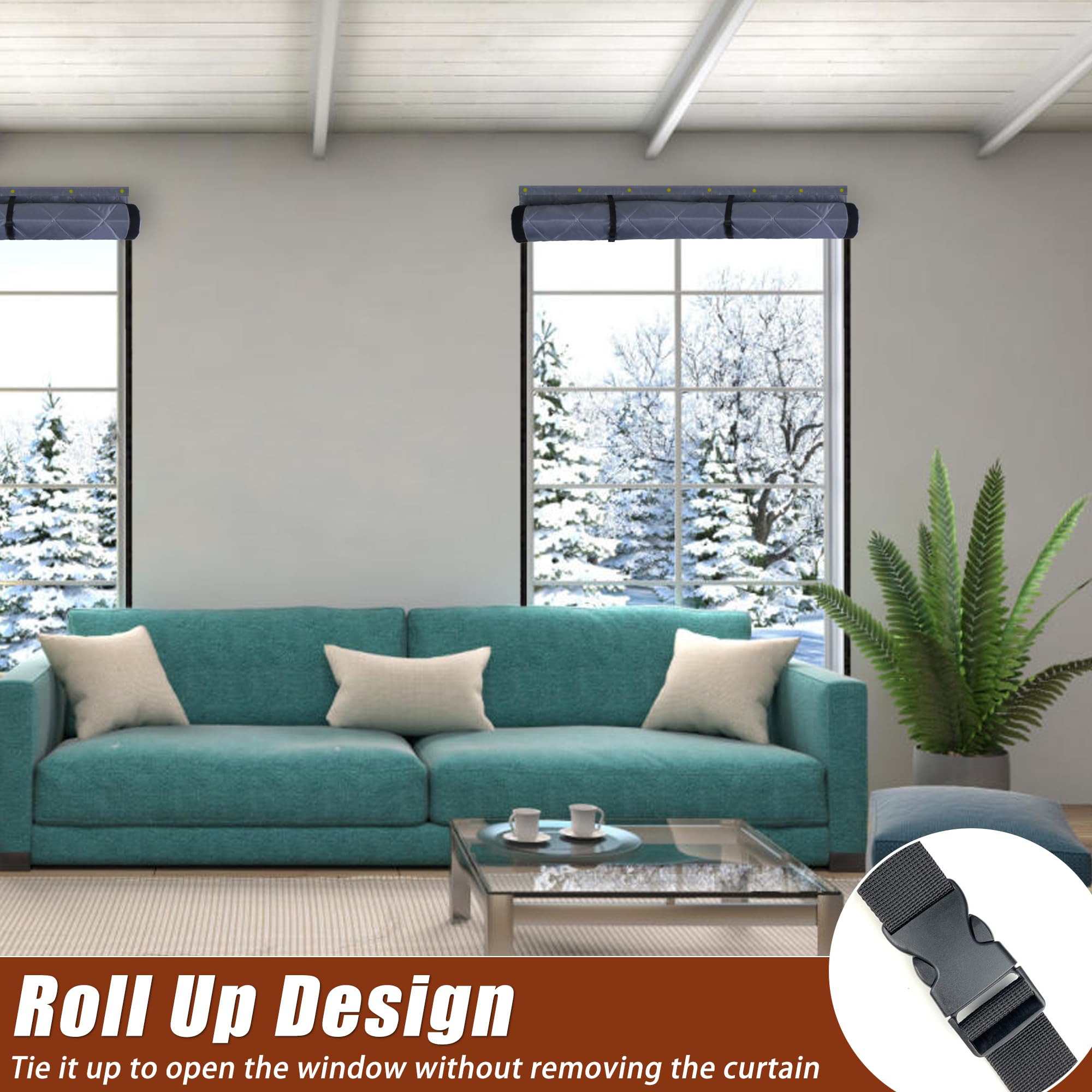UYEDUJZ easy installation with adhesive hook tape and nails