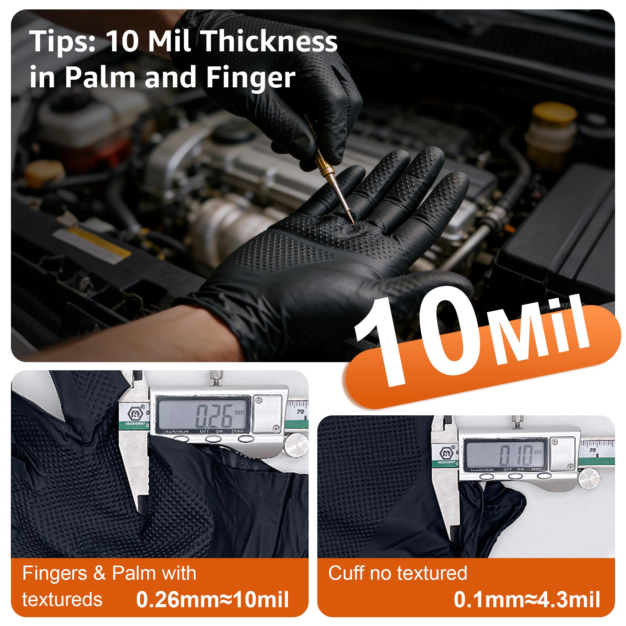 UYKKE disposable mechanic gloves suitable for automotive tasks and workshops.