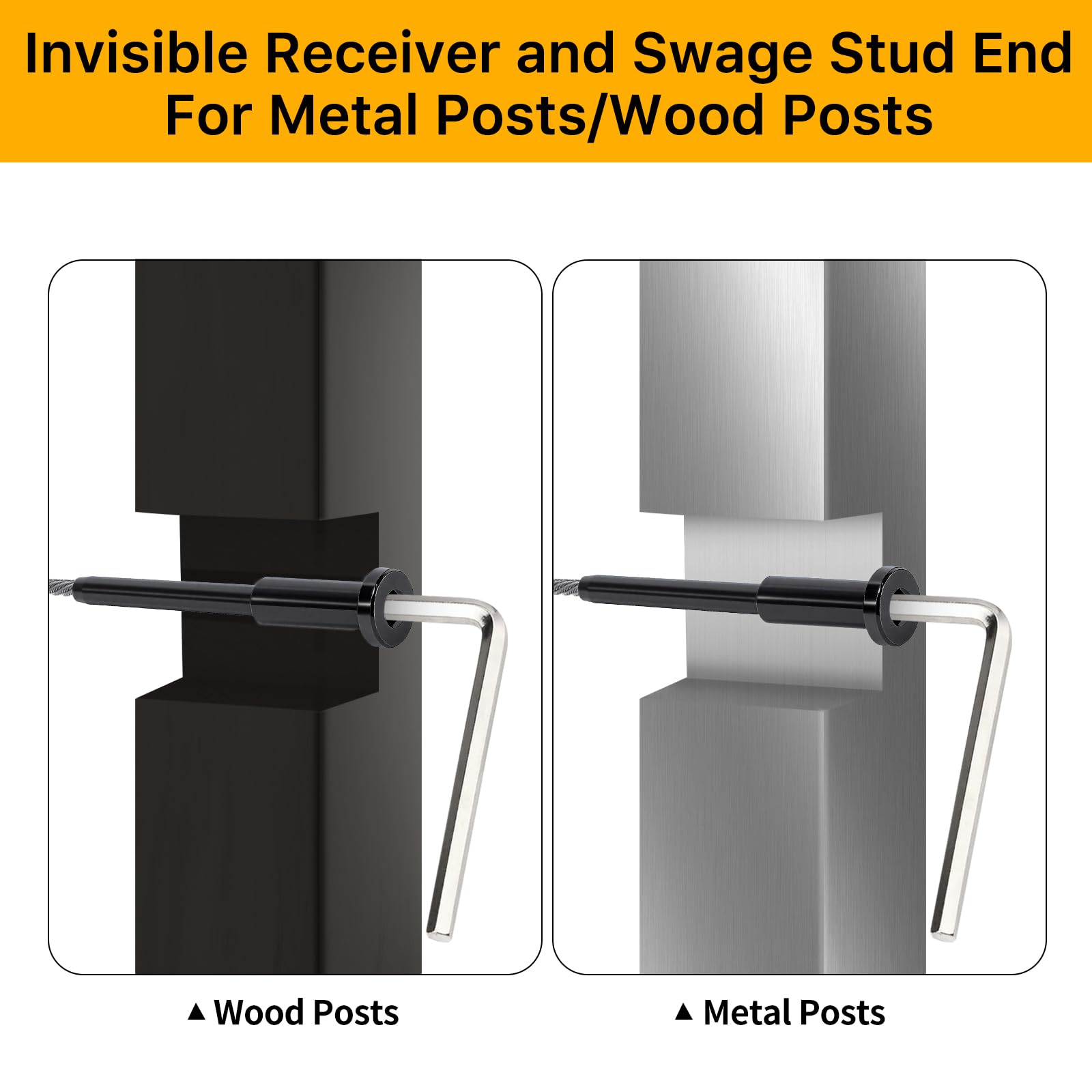 UZE 2x2 post compatibility for wood or metal posts