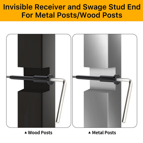 UZE 2x2 post compatibility for wood or metal posts
