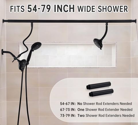 V-Frankness stainless-steel shower rod offers rust-resistant durability