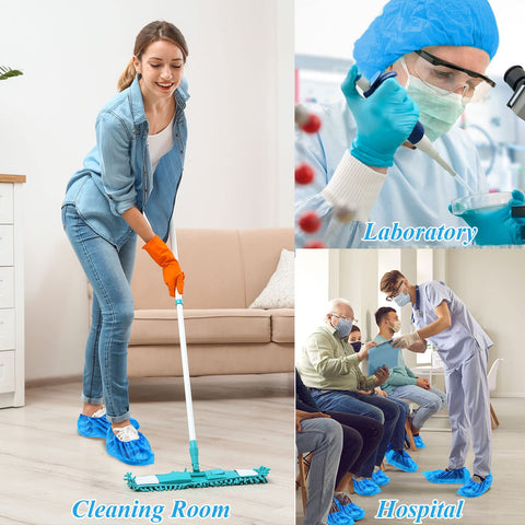 Vabean indoor-outdoor shoe covers protect carpets and footwear.
