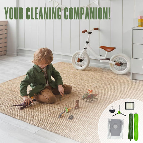 VacEssentials Roomba replacement kit display showing a complete parts set.