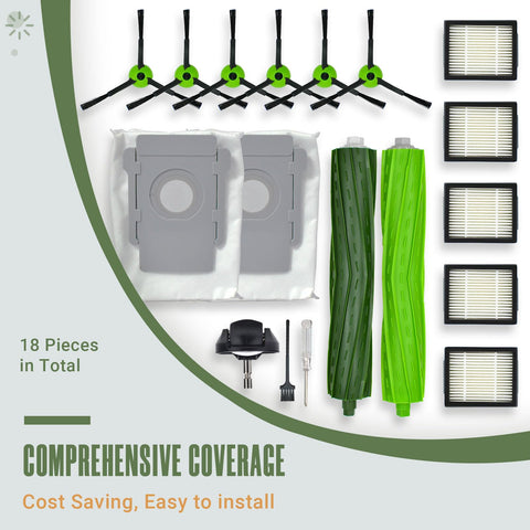 VacEssentials Roomba rubber roller brush for thorough debris pickup and edge cleaning.