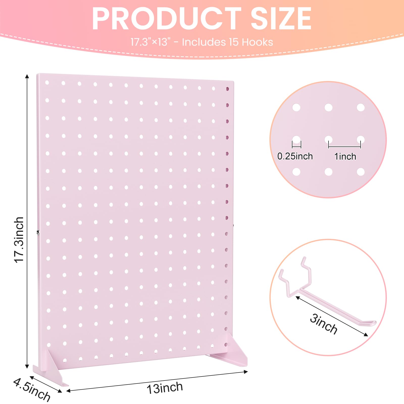 VACONICO pink-hooks display highlights items with easy accessibility.