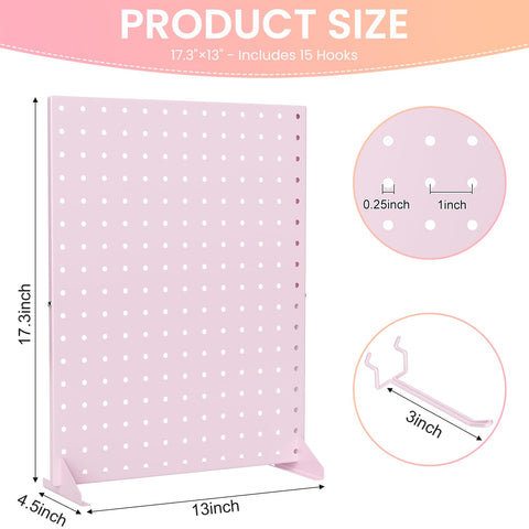 VACONICO pink-hooks display highlights items with easy accessibility.